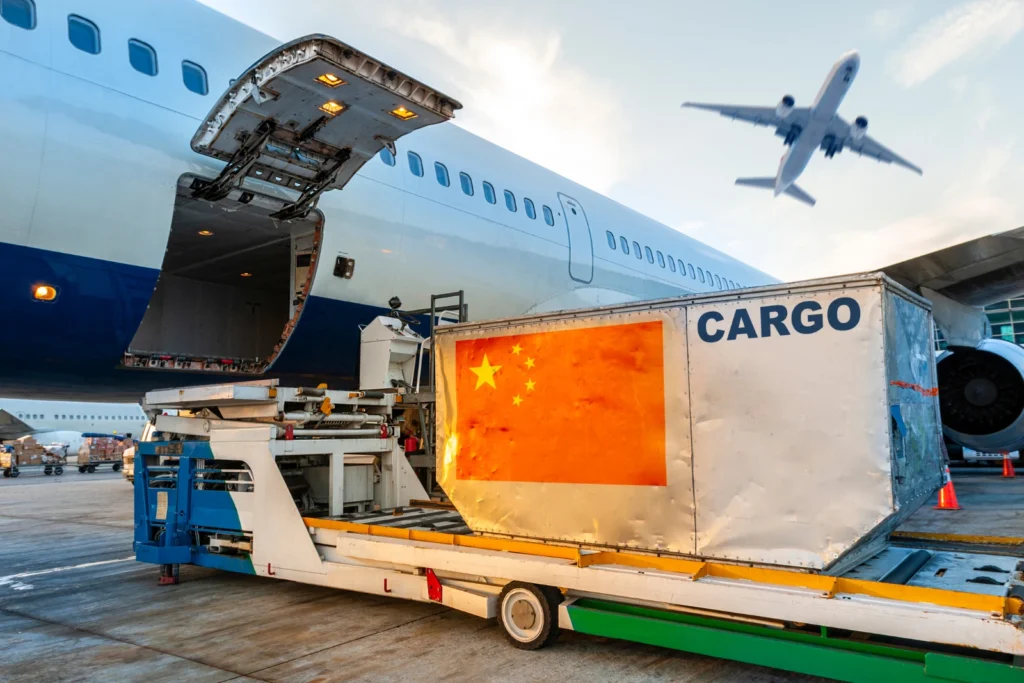 air cargo containers airplane loading